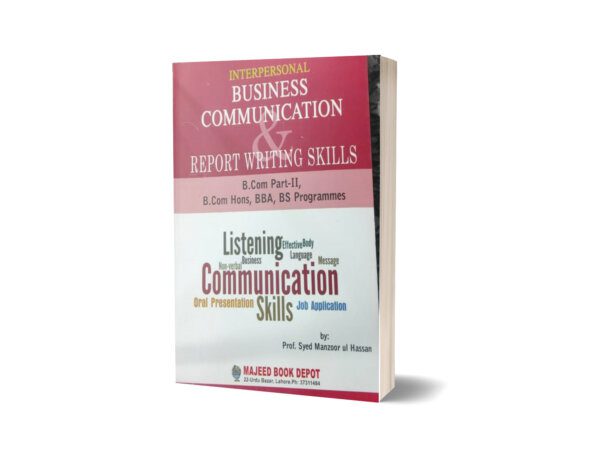 Interpersonal Business Communication Repost Writing Skills For B.Com BBA By Prof Syed Manzoor ul Hassan - Majeed Book Depot