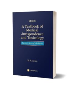 Modi A Textbook of Medical Jurisprudence and Toxicology 27th By K.Kannan